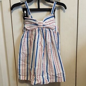 Old Navy Blue and Red Patterned Dress